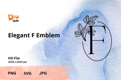 Elegant Emblem Monogram - Botanical Letter SVG | JPG | PNG Product Image 1