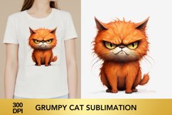 Sarcastic Dark Orange Grumpy Cat, Grumpy Cat sublimation Product Image 1