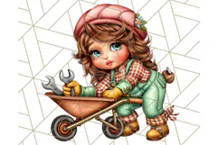 Gnomes at Work Clipart PNG, Cute Gnomes PNG Illustration Product Image 2