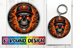 Radiant Circle Car Coasters PNG, Skull Product Image 1