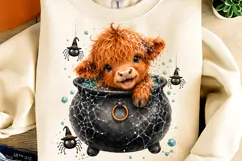 Halloween Highland Cow PNG, Halloween Highland Cow PNG Product Image 5