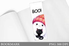 Cute Ghost Bookmark Design. Cute Halloween Bookmark Product Image 1