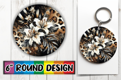 Cheerful Round Ornaments Design PNG, Leopard Prints Product Image 1