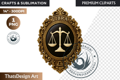 Vintage Zodiac Cameo Clipart Antique Horoscope Graphics PNG Product Image 1