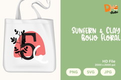 Sunfern &amp; Clay Boho Floral Monogram Product Image 1