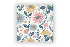 Pastel Folk Floral Seamless Pattern, Cottagecore Pattern Product Image 6