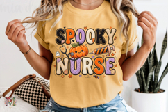 Spooky Nurse PNG, Cute Halloween Stethoscope Sublimation Product Image 1