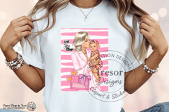 Love You Mom Fashion Blonde Mother &amp; Cute Baby Clipart PNG Product Image 8