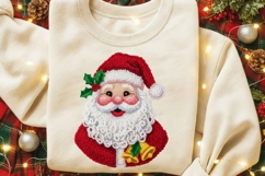 Faux Yarn Santa Claus Sublimation Png, Yarn Christmas Png. Product Image 6