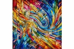 Geometric abstract background design artwork, AI generated Product Image 1