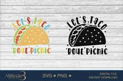 picnic basket svg,Let's Taco 'Bout Picnic,Taco Bout Png Taco Product Image 6