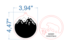 Christmas Ornaments Bundle SVG laser cut file for Glowforge Product Image 6