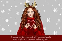 Christmas Girls 10 fashion clipart set Product Image 6