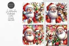 Christmas, Santa, Reindeer, JPG, Junk journal, Product Image 1