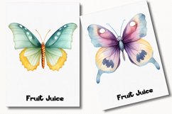 butterfly animals Watercolor 64 Cliparts Collection Product Image 6