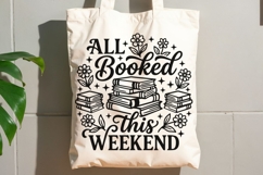 All Booked This Weekend Svg, Book Lover Svg, Book Club Svg. Product Image 7