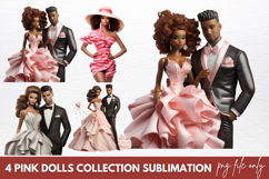 Pink Dolls Collection Sublimation Clipart Product Image 1