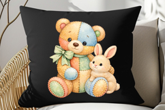 Patchwork Easter Teddy Bear PNG Bundle Product Image 3