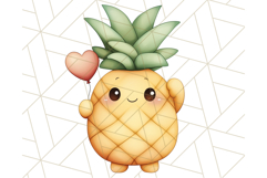 Cute Pineapple Character Clipart, Summer Tropical Fruit PNG Product Image 2