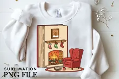 Bookish Christmas png design for T-shirts Product Image 3