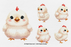 15 Bundle Watercolor Baby Chicks Chicken Kids Sticker Product Image 6