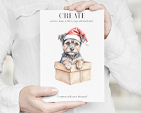 Christmas Dogs Clipart, Vintage PNG Product Image 7