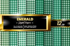 Emerald Gingham Digital Papers 12 Variations Product Image 1