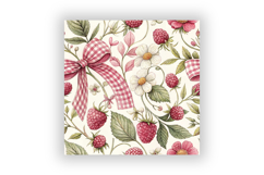 Pastel Raspberry Gingham Digital Paper, Seamless Watercolor Product Image 6