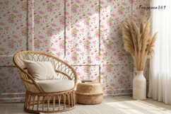 Coquette Spring floral Strawberry pattern seamless Fabric Product Image 6