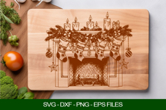 Christmas Fireplace - Christmas Towel SVG Design Product Image 1