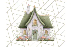 Whimsical Cottagecore Cottage PNG Clipart, Fairy House Png Product Image 2