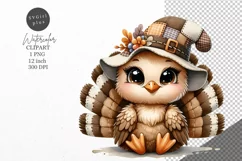 Autumn clipart, Turkey clipart, Thanksgiving clipart Product Image 1