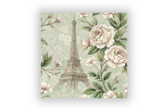 Parisian Toile Digital Paper Pack, French Vintage Floral Product Image 6