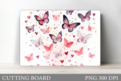 Butterflies Cutting Board. Hearts Kitchen Cutting Board Product Image 1