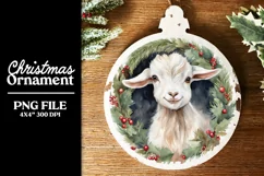 Christmas Baby Goat PNG Clipart for Sticker Coaster Ornament Product Image 4