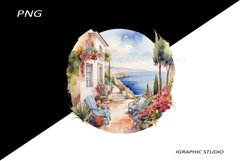 Greece summer clipart, Mediterranean Food Clipart, Product Image 1