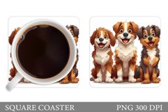 Funny Dog Coaster Design. Cute Dogs Coaster Sublimation Product Image 1