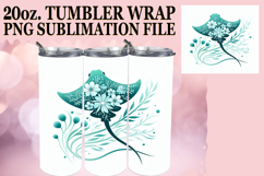 Sweet reflections 20oz tumbler wrap, Flower Animals Product Image 1