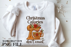 Christmas calories png design for T-shirts Product Image 3