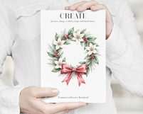 Vintage Christmas Frames Clipart Bundle | 30 PNG Borders Product Image 7