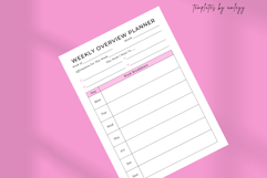 Aesthetic Weekly Overview Planner Template | Editable Canva Product Image 5