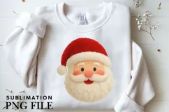 Latch hook yarn Santa head png design for T-shirts Product Image 3