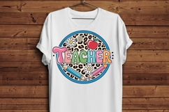 Teacher Leopard Print Daisy SVG PNG Product Image 6