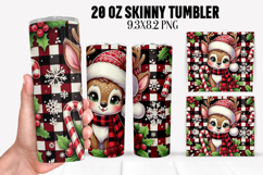 Christmas Deer Tumbler Sublimation ,20 oz Tumbler Wrap Product Image 1