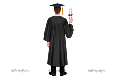 Graduate Boy Clipart, Class of 2025 PNG Product Image 6