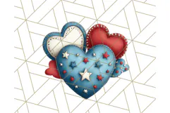 Patriotic Scandinavian Rainbow Clipart PNG, 4th Of July Png Product Image 2
