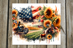 Motorcycle patriot | 4 Skinny tumbler sublimation designs P2 Product Image 2
