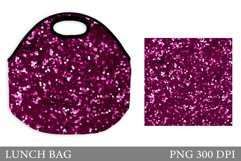 Glitter Lunch Bag. Sequins Lunch Bag Sublimation Product Image 1
