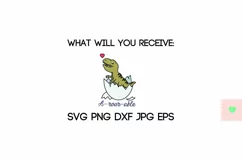 Baby Dinosaur SVG - Dinosaur PNG, Cute Dinosaur Svg Product Image 6