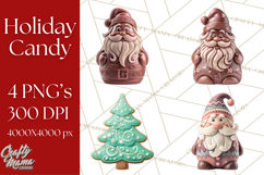 Christmas Candy Clipart PNG, Realistic Holiday Treats Product Image 1